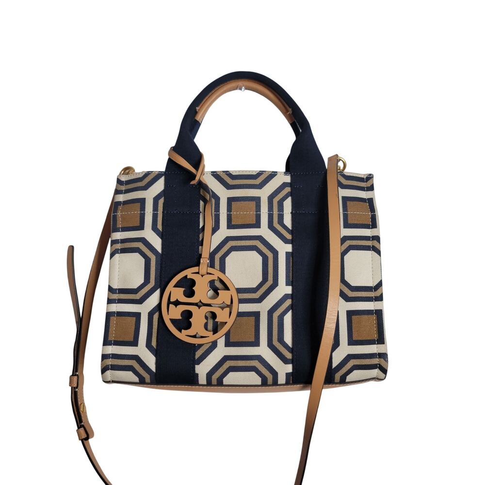 Tory Burch Tote Multi Color Geometric